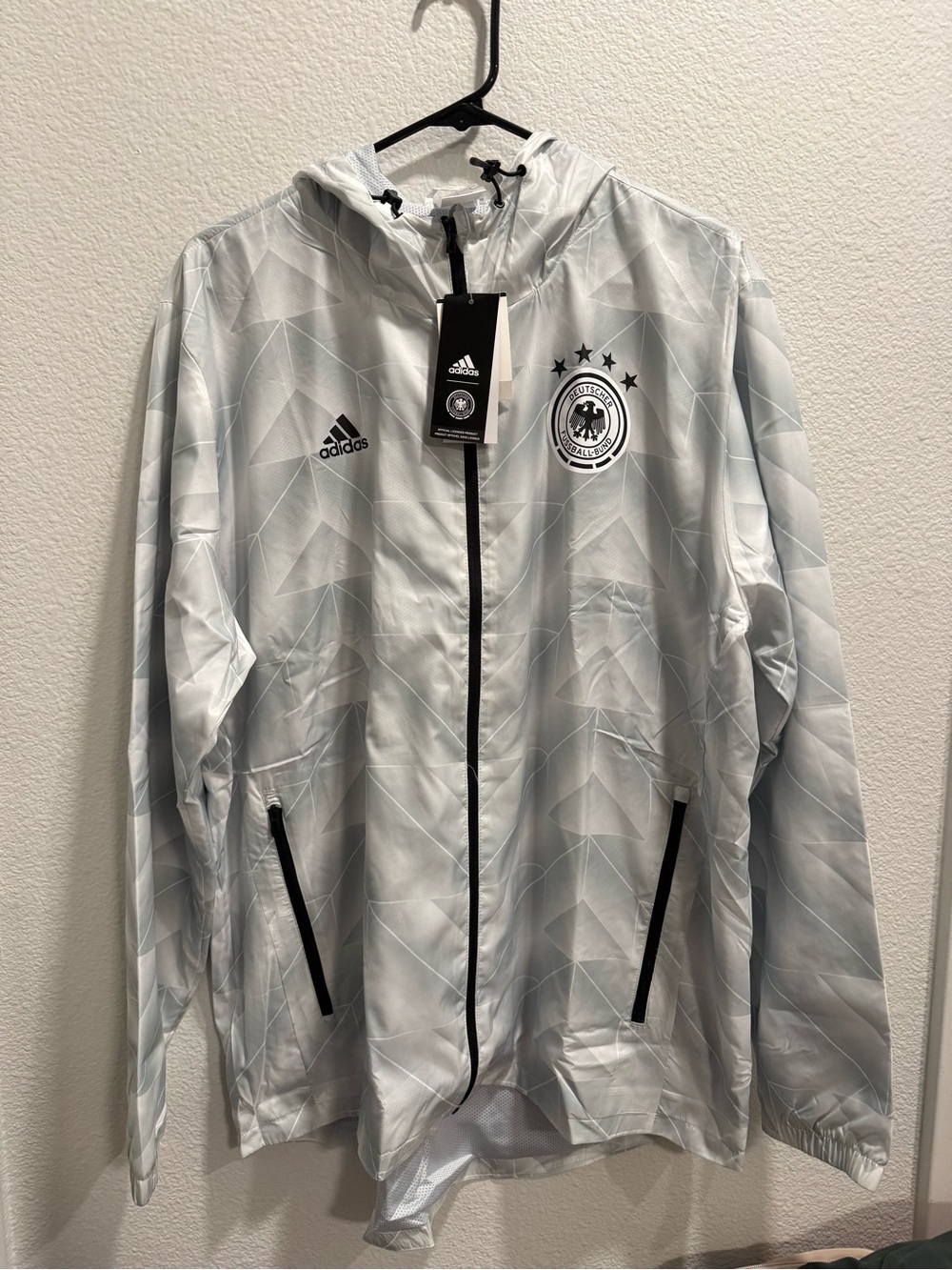 Adidas Germany DFB Soccer Full Zip Men's Windbreaker JacketCrest